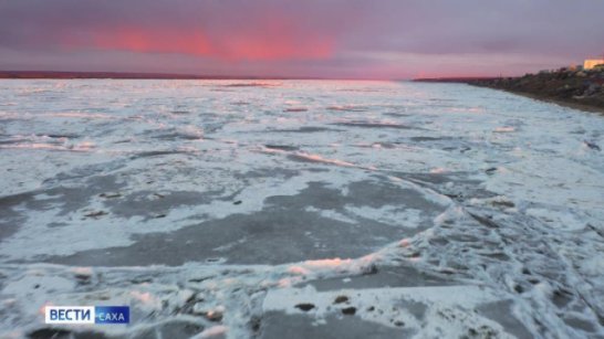Подъем уровня воды и густой ледоход отмечается у гидропоста Хоринцы Олекминского района
