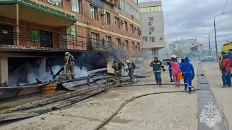 В Якутске огнеборцы локализовали пожар на улице Курашова