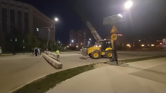 Закрыт проезд для движения автомашин на перекрёстке Ленина – Кулаковского в Якутске