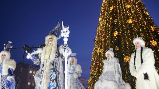 В Якутии зажгли огни первой новогодней ёлки в стране