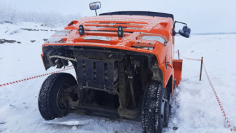 Экологи проверили место провала под лед большегруза на Зеленом лугу
