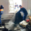 В селе Оймяконе проводится дезинфекция домов после паводка по заявкам пострадавших жителей