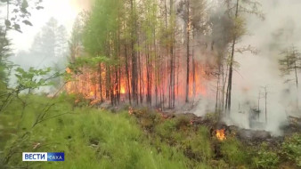 Огнеборцы продолжают борьбу с лесными пожарами в Якутии