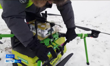Воздушная переправа. В Якутске несмотря на морозы используют беспилотники для доставки грузов