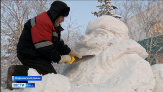 В Верхнем посёлке в Мирном перед Новым годом появится очередная снежная скульптура