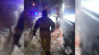 В Якутске на Покровском тракте горел грузовик