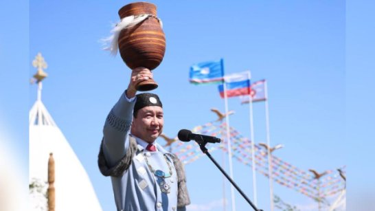 Поздравление Главы Якутии Айсена Николаева с Ысыахом Олонхо в Нерюнгринском районе