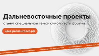 Дальневосточные проекты станут специальной темой очной части форума "Сильные идеи для нового времени"