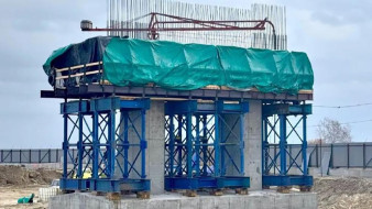 В Якутии завершено бетонирование первой опоры Ленского моста