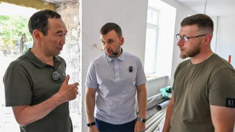 Восстановительные работы в Докучаевске ДНР проверил Глава Якутии