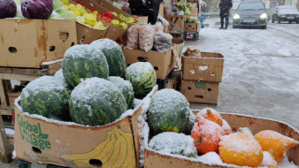 В Якутске идет сильный снегопад