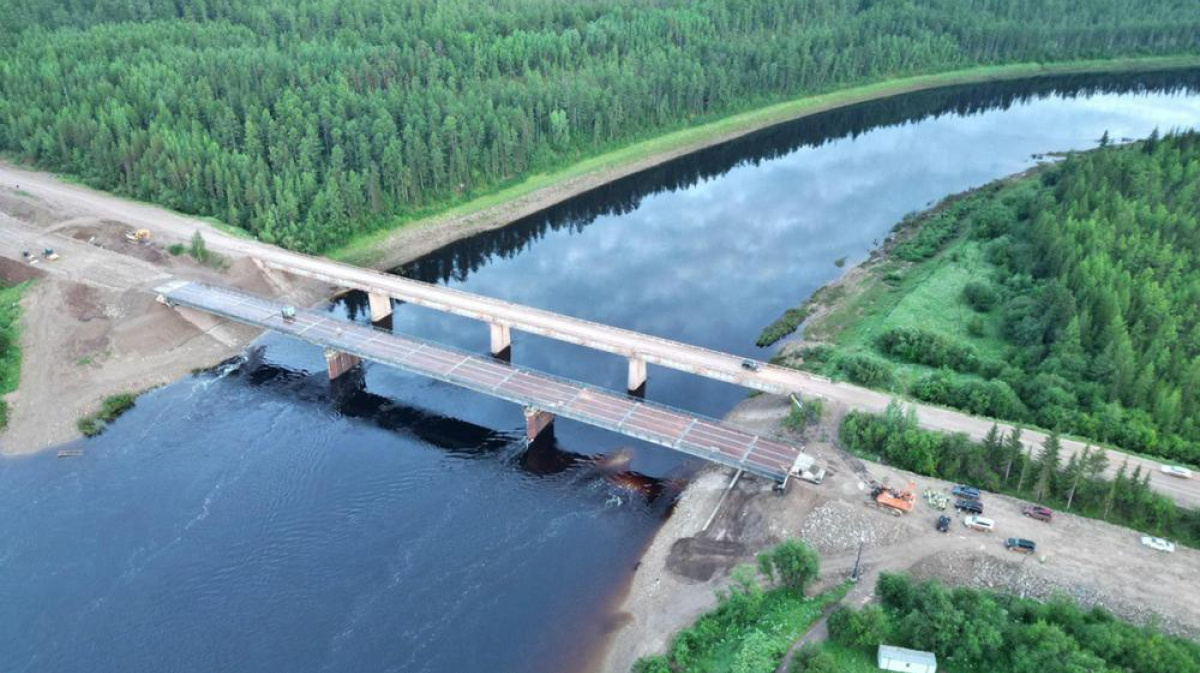 Техническая готовность моста через р. Нюя в Ленском районе составляет 83% –  ГТРК «Саха»