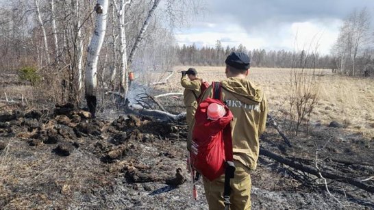 В Сунтарском районе локализовали ландшафтный пожар
