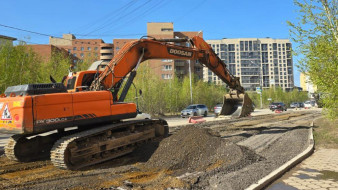 Капитальный ремонт улицы Ойунского в Якутске ведется согласно графику