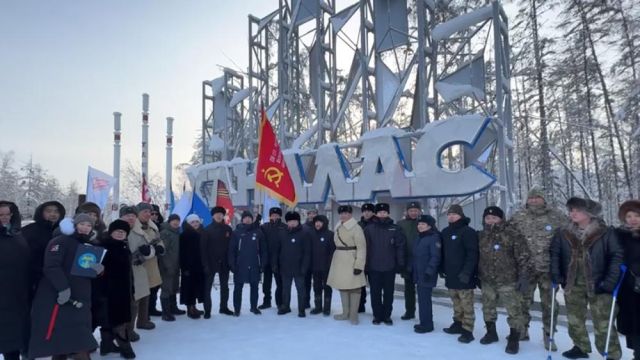 Хангаласский район принял эстафету "Знамя Победы"