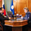 Глава Якутии провел встречу с председателем республиканского отделения "Деловой России" Ириной Котенко