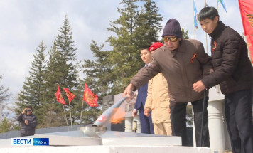 В селе Майя Мегино-Кангаласского района состоялась церемония зажжения Вечного огня