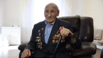 Ветеран Великой Отечественной войны Наум Слепцов отмечает свой 100-летний юбилей