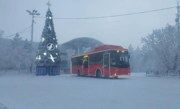 Бесплатный временный автобусный маршрут №100н запустят в Якутске в новогоднюю ночь