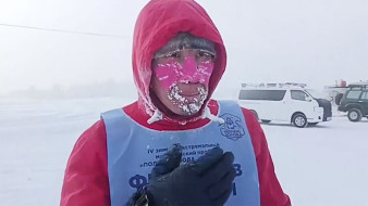 В Оймяконском районе состоялся ежегодный забег при экстремально низкой температуре