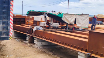 В Якутии начата сборка конструкций коффердама для центрального пилона Ленского моста