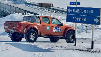 Автопутешественники завершили экспедицию от Якутска до мыса Дежнёва к 80-летию Победы